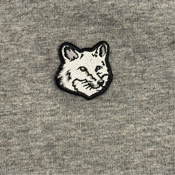 Maison Kitsuné Bold Fox Head Patch Comfort Tee – Gray, Size M - Picture 3 of 9